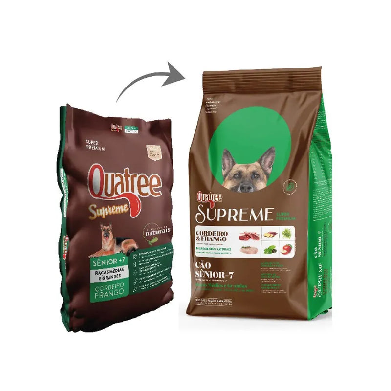 Ração Quatree Supreme Cães Sênior Raças Médias e Grandes 15 kg