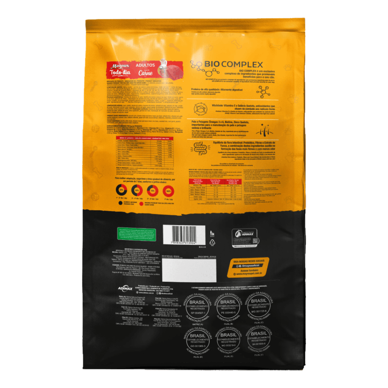 Ração Magnus Todo Dia Cães Adultos Carne