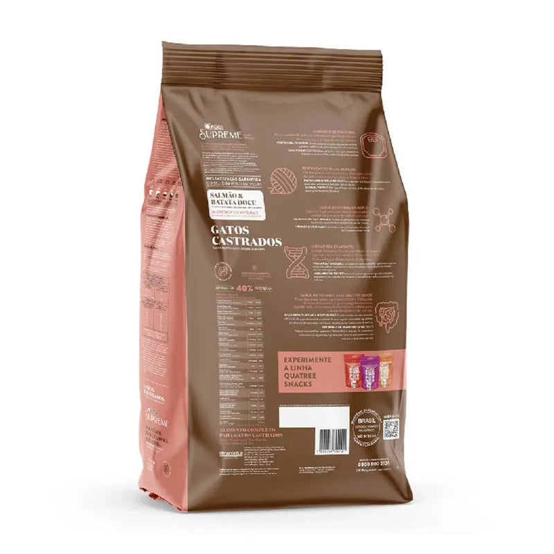 Ração Quatree Supreme Gatos Castrados Salmão
