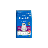 Ração Premier Ambientes Internos Pelos Longos para Gatos Adultos Sabor Salmão 1,5kg