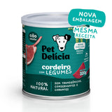 Ração Úmida Natural Pet Delícia Cordeiro com Legumes para Cães 320g