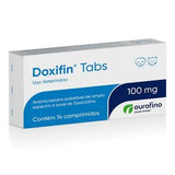 Doxifin Tabs 100mg Antimicrobiano para Cães e Gatos 14 comprimidos