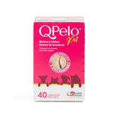 QPelo Pet Suplemento Alimentar para Cães e Gatos 40 comprimidos