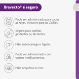 Antipulgas e Carrapatos Bravecto 20 a 40 kg Cães 1000mg 1 comprimido