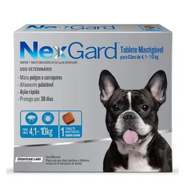 NexGard Antipulgas e Carrapatos de 4,1 a 10kg para Cães