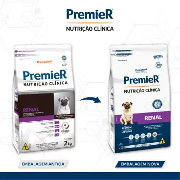 Ração Premier Nutrição Clínica Renal Cães Adultos Raças Pequenas
