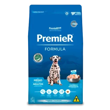 Ração Premier Formula Cães Adultos Raças Médias Frango