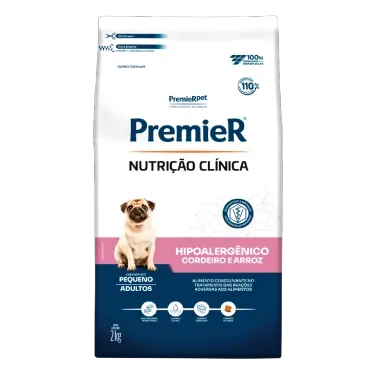 Ração Premier Nutrição Clínica Cães Hipoalergênico Pequeno Porte Cordeiro e Arroz