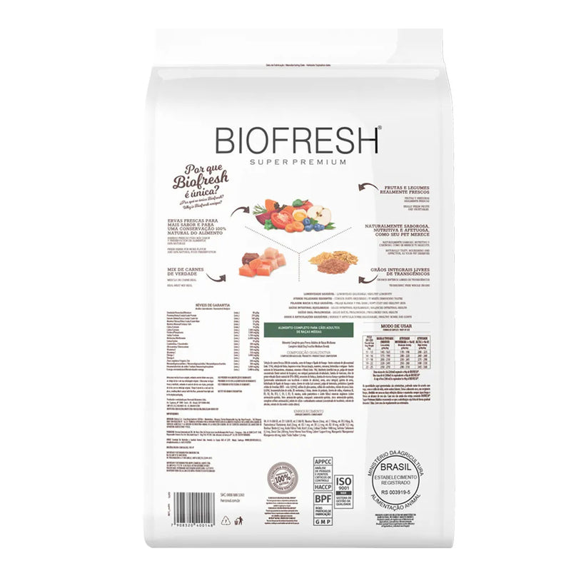 Ração Biofresh Cães Adultos Raças Pequenas e Minis