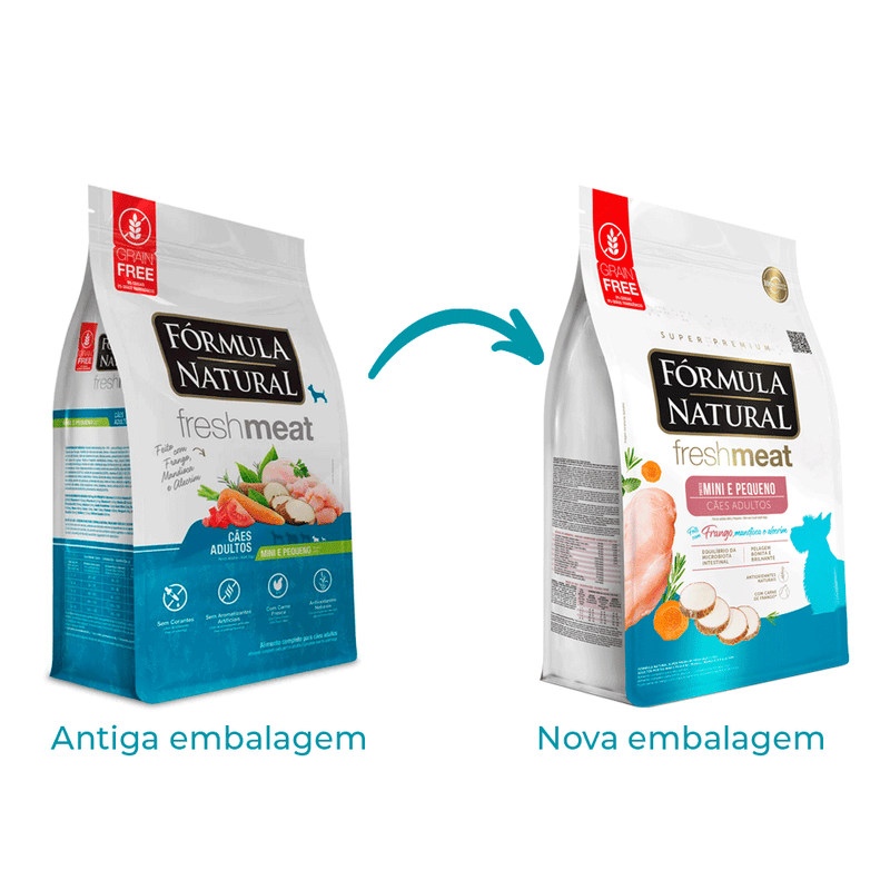 Ração Fórmula Natural Fresh Meat Cães Adultos Mini e Pequeno Frango