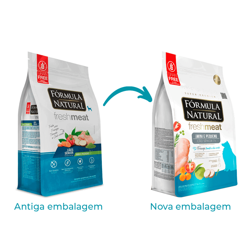 Ração Fórmula Natural Fresh Meat Cães Sênior Mini e Pequeno Frango 7 Kg