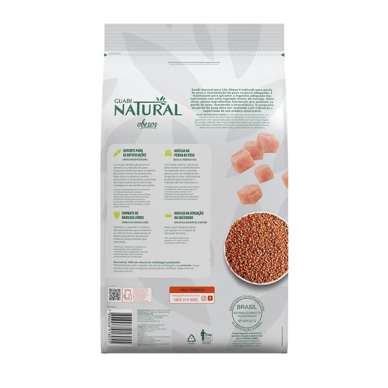 Ração Guabi Natural Cães Obesos Portes Médio e Grande 10,1 kg