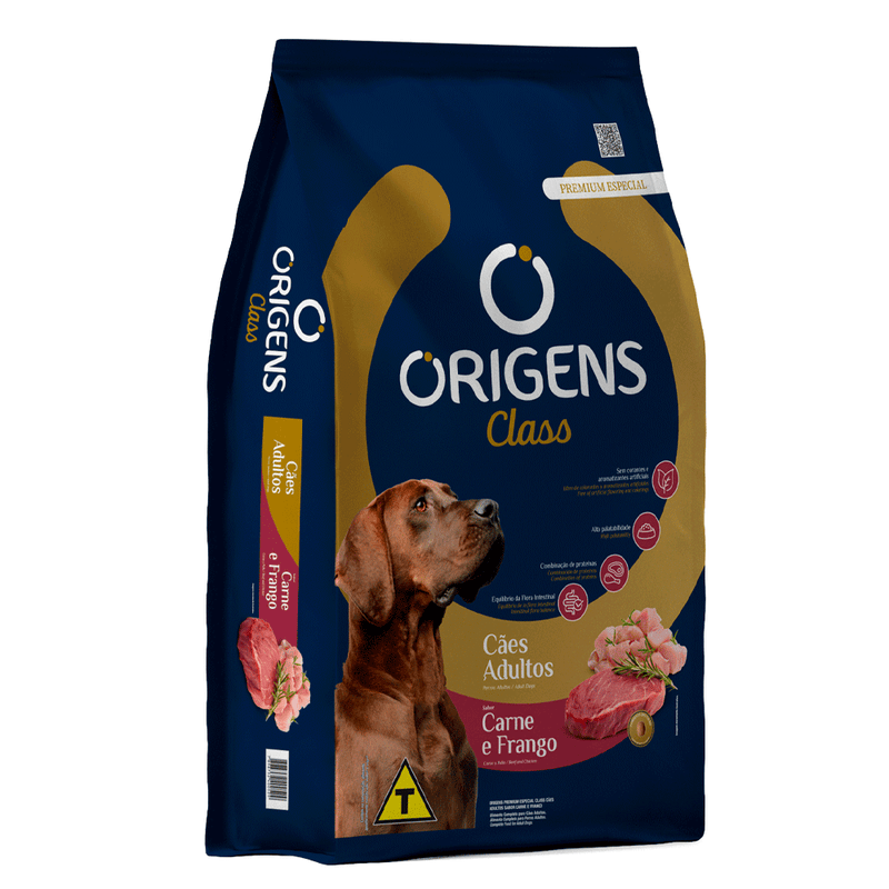 Ração Origens Class Cães Adultos Carne e Frango