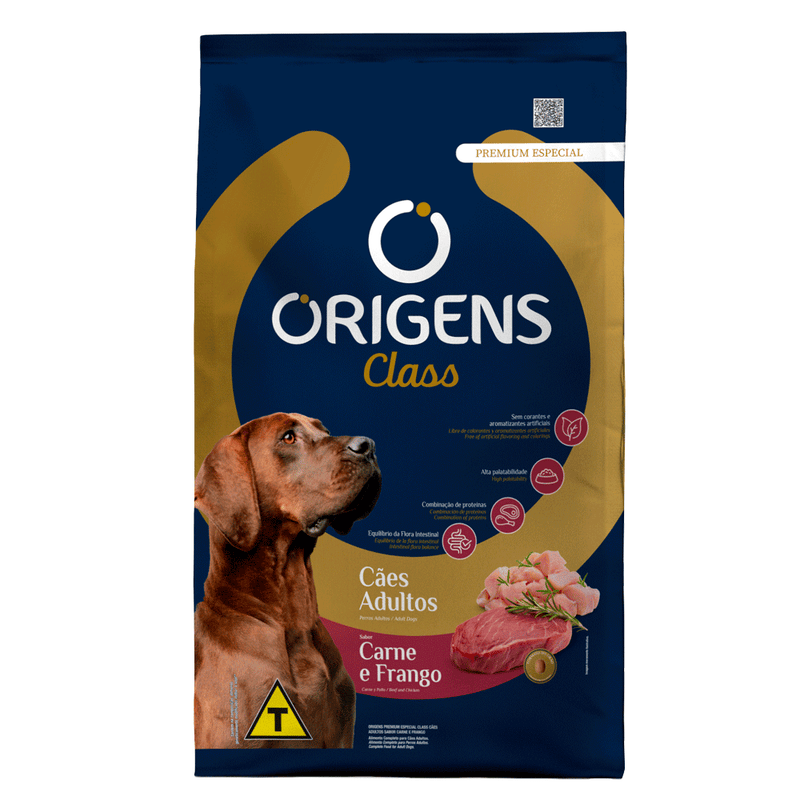 Ração Origens Class Cães Adultos Carne e Frango