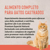Ração Quatree Life Gatos Castrados Salmão e Arroz