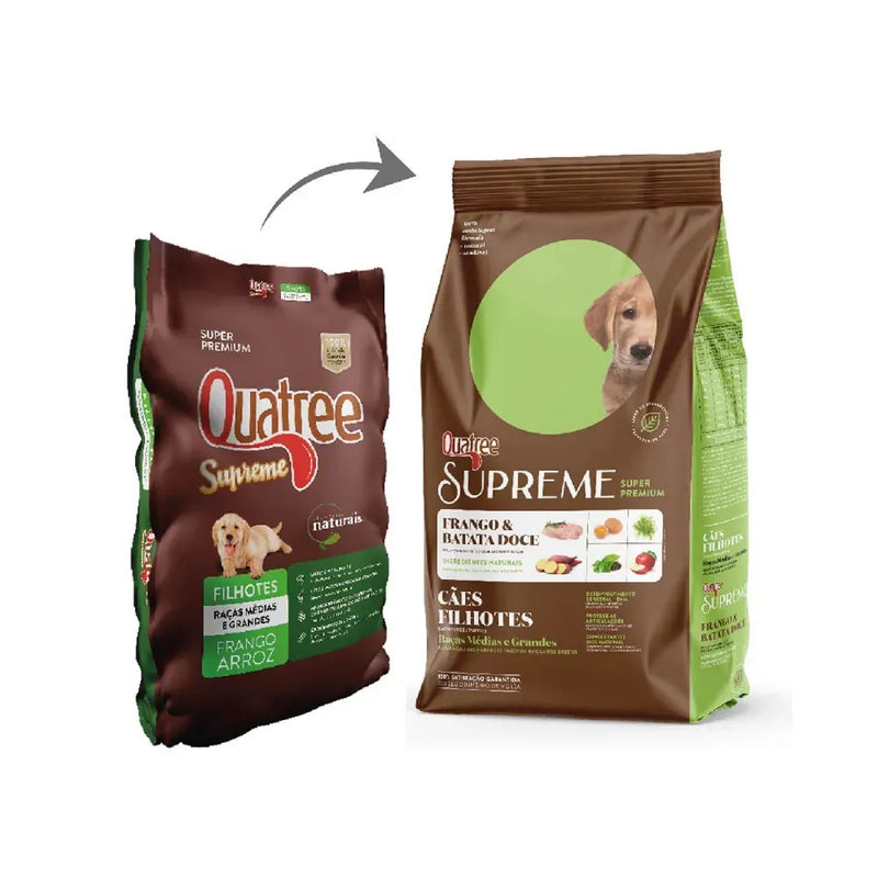 Ração Quatree Supreme Cães Filhotes Raças Médias e Grandes 15 kg