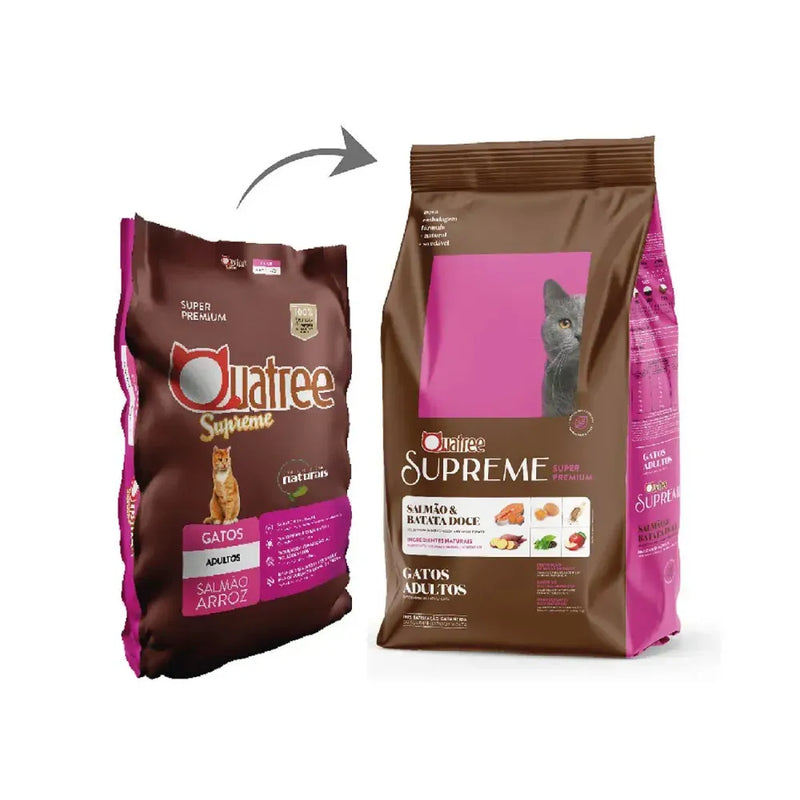 Ração Quatree Supreme Gatos Adultos Salmão e Batata-doce