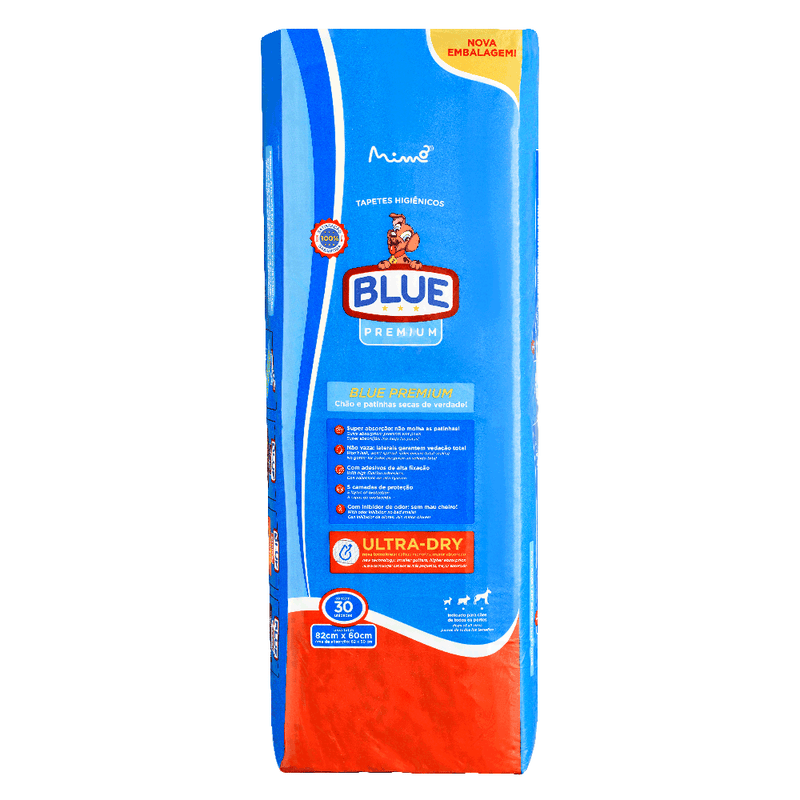 Tapete Higiênico Blue Premium 82x60cm para Cães