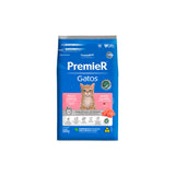Ração Premier Ambientes Internos Pelos Longos para Gatos Filhotes Sabor Salmão 500g