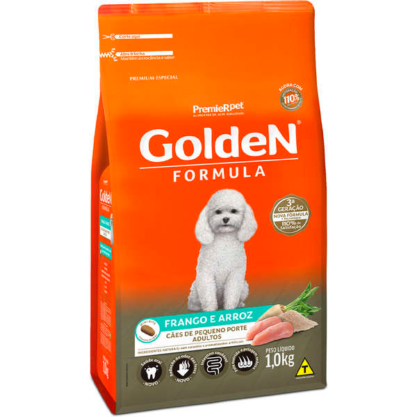 Ração Premier Golden Formula Cães Adultos Frango e Arroz Mini Bits