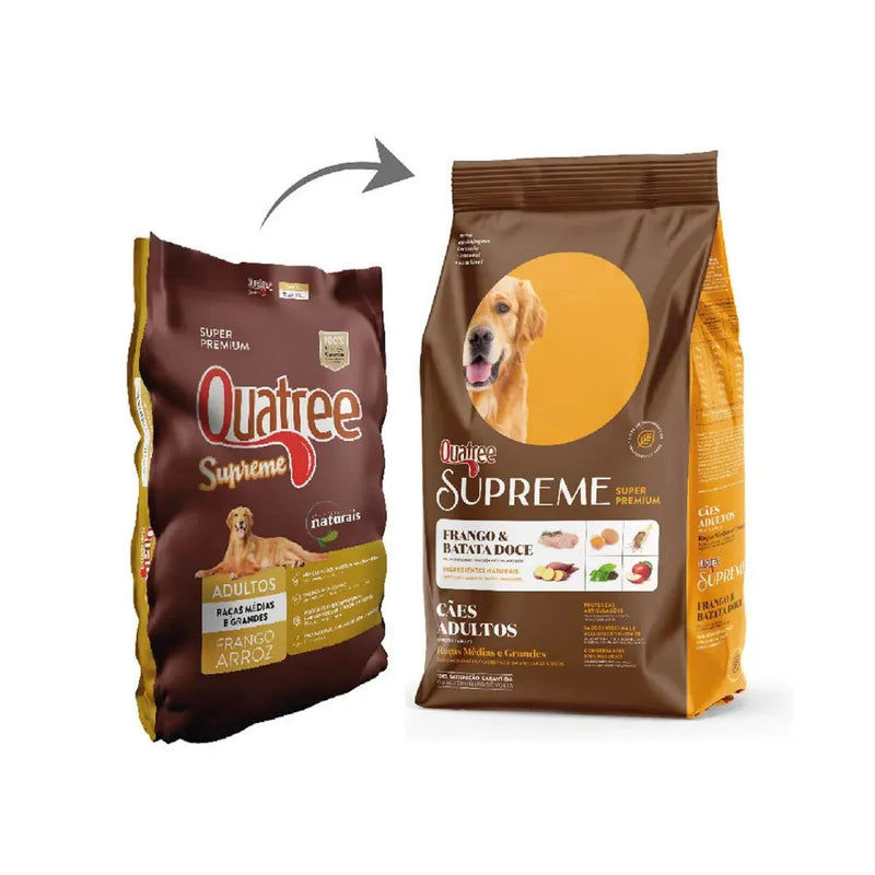 Ração Quatree Supreme Cães Adultos Raças Médias e Grandes