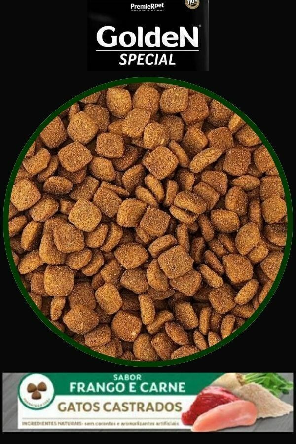 Ração Golden Special Gatos Adultos Castrados Frango e Carne